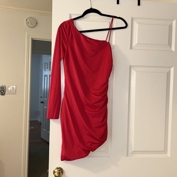 Superdown Pink One Sleeve Dress - Picture 4 of 8